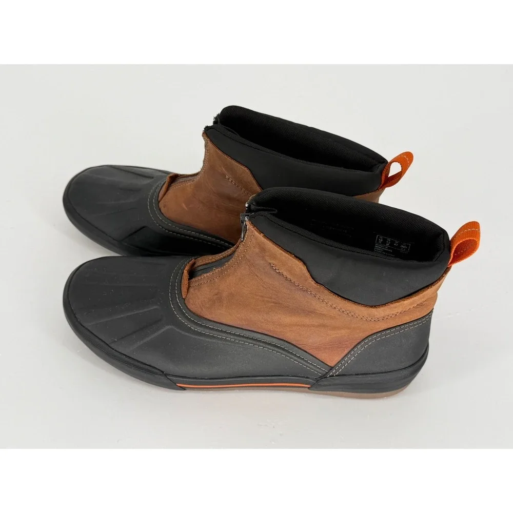 Clarks Bowbury Zip  Brown Black Leather Rubber Duck Boots 13‎ Gorpcore 99-16